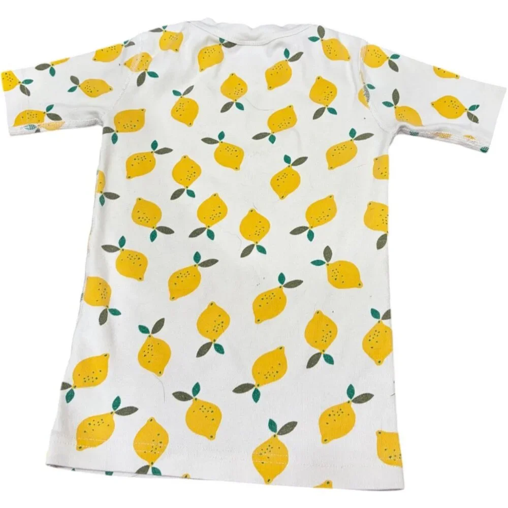 Hanna Andersson Lemon Print Girl's Size 6-7 Pajama Top - Picture 2 of 3